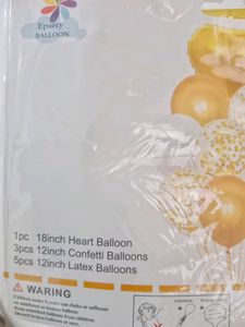 9Pcs Party Balloons Golden Latex Balloon