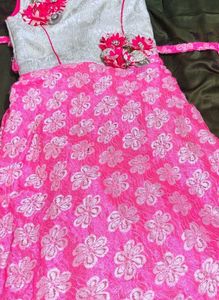 Beautiful Pink Floral Lehenga Choli Set