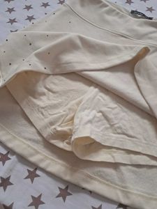 Butter Yellow Tennis Skort with Rhinestones