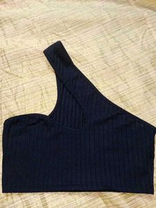 One Shoulder Asymmetrical Ribbed Tank