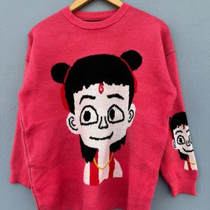 Fun Cartoon Knit Sweater