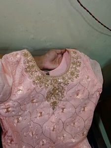 Beautiful Peach Embellished Gown