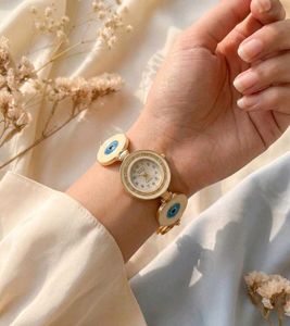 Gold Evil Eye Charm Watch