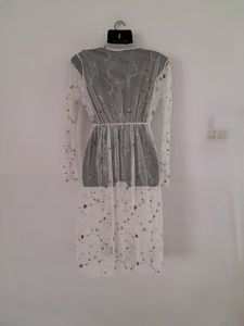 Off White Embroidered Dress (Women's)