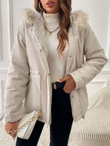 Women’s cream parka jacket