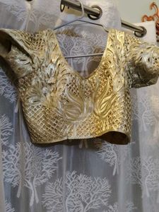 Elegant Gold Embroidered Blouse