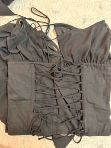 GDB Elegant Black Corset Top