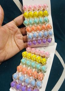 Cute Heart Hair Clips - Set of 10