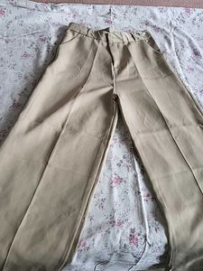 Classic Beige Wide Leg Trousers