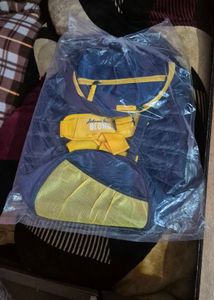 Blue and Yellow Duffle Bag