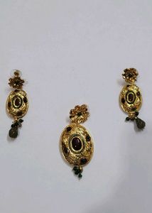 Gold Tone Ethnic Earrings