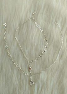 925 Silver Anklet Set with hallmark