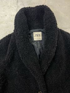 ZARA Black Sherpa Coat