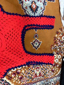 Vibrant Red Crochet Tank Top
