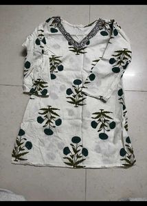 Floral Print Cotton Kurta