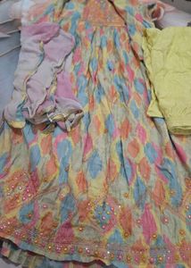 Embroidered Kurta Set with Dupatta &amp; Pants