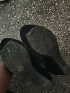 Stylish Metallic Wedge Sandals