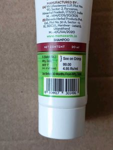 Sealed Pack, Mamaearth Onion Shampoo, 20ml Sample