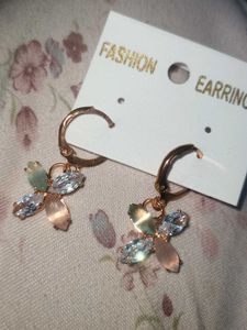 Sparkling Petal Drop Earrings