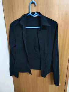Chic Black Button-Up Top