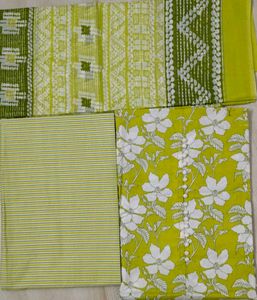 Green Floral Cotton Suit set