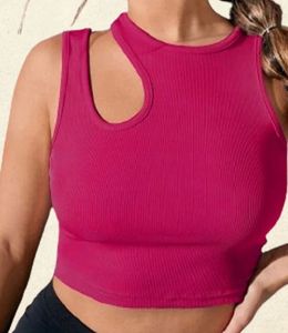 Ribbed Cutout Tank Top