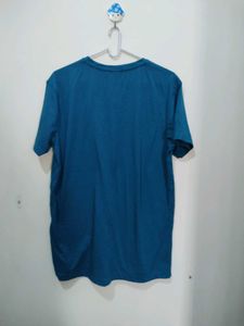 voguish Teal blue V-Neck top tee T-Shirt