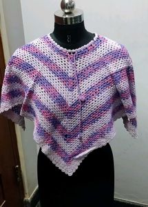 Handmade Crochet Multicolor Dupatta