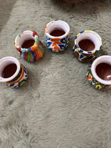 Handcrafted Decorative Pottery Set of 5
