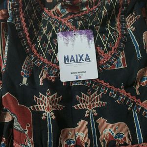 Black Cotton Printed 3 Piece Suit Set