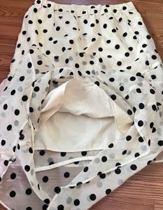 Polka Dot ruffled Midi Skirt🦢🫧