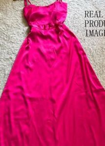 Hot Pink One Piece Dress With Pretty Bow Back