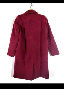 Burgundy Double Breasted Coat