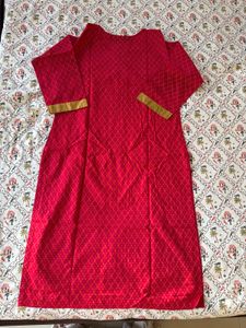 Vibrant Pink Printed Kurta