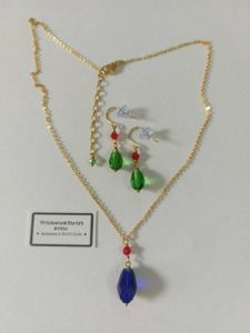Ghibli Howl's Earring & Necklace Set Gold
