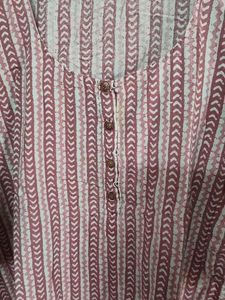Elegant Striped Cotton Kurta