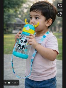 Cute Panda Water Bottle with Strap