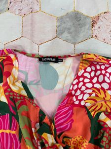 Floral Printed Front Tie Knot Playsuit