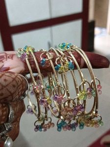 Colorful Beaded Bangle Set