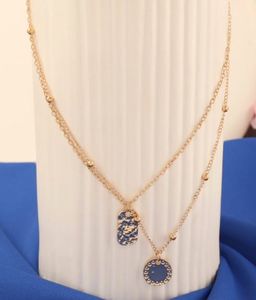 Shein Layered Gold Tone Pendant Necklace