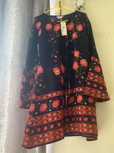 Floral Print Dress with Bell Sleeves