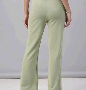 SAGE GREEN BOOTCUT TROUSER