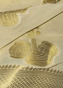 Elegant Yellow Saree with Intricate Motifs