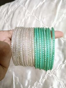 Sparkling Crystal Bangles (Set of 18)