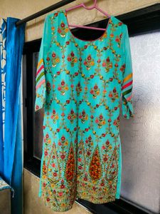 Stunning Turquoise Sharara Suit Price drop