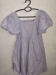 puff purple dress