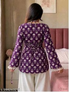 New styles Purple short kurti-M