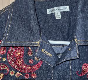 ✨ Rebecca Malone Embroidered Denim Jacket