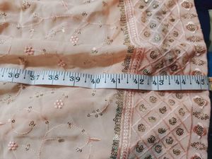 Elegant Peach Embroidered 2pc