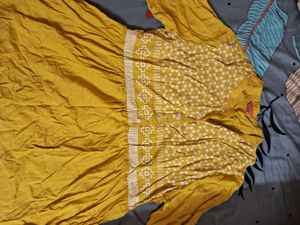 Yellow Embroidered Kurta
